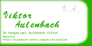 viktor aulenbach business card